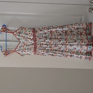 Alice and Olivia cotton white multi floral dress size 12